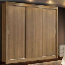 Guarda Roupa Casal Madesa Lyon Plus 3 Portas de Correr 4 Gavetas