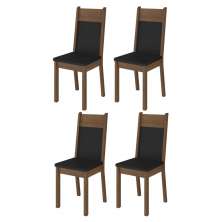 Kit 4 Cadeiras de Jantar 4280 Madesa Rustic/Preto