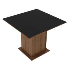 Mesa Madesa Quadrada Tampo de Madeira 5363 - Rustic/Preto