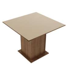 Mesa Madesa Quadrada Tampo de Madeira 5363 Rustic/Crema