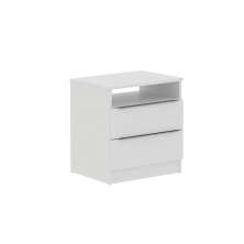 Mesa de Cabeceira Madesa 2 Gavetas - Branco