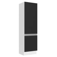 Paneleiro Armário de Cozinha 100% MDF 60 cm 2 Portas Branco/Preto Acordes Madesa