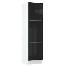 Paneleiro Madesa Lux 60 cm 3 Portas - Branco/Preto