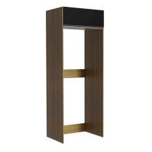 Porta Geladeira 1 Porta Basculante Rustic/Preto Glamy Madesa