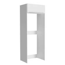 Porta-Geladeira Madesa Lux 1 Porta Basculante - Branco/Branco Veludo