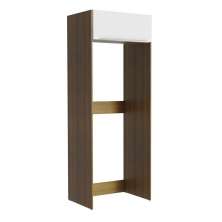 Porta-Geladeira Madesa Lux 1 Porta Basculante - Rustic/Branco Veludo