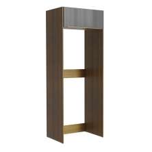 Porta Geladeira Madesa Lux 1 Porta Basculante - Rustic/Cinza