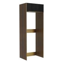 Porta Geladeira Madesa Lux 1 Porta Basculante - Rustic/Preto