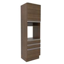 Torre Quente Armário de Cozinha 60 cm 1 Porta 3 Gavetas Rustic Glamy Madesa
