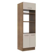 Torre Quente Armário de Cozinha 70 cm 3 Portas Rustic/Crema Agata Madesa