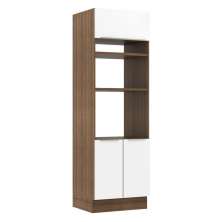 Torre Quente Madesa Lux 70 cm 3 Portas - Rustic/Branco Veludo
