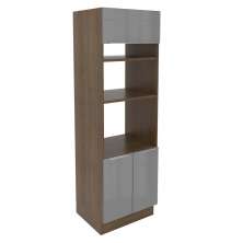 Torre Quente Madesa Lux 70 cm 3 Portas - Rustic/Cinza