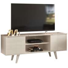 Bancada Rack TV 55 Polegadas 136cm 3951 Calacata Off White MDT