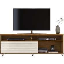 Bancada Rack TV 65 Polegadas 182cm 3961 Cedro Nat Off White MDT