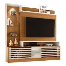 Estante Home Para TV 55 Polegadas 6471 Naturale Off White Madetec