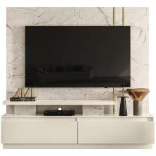 Estante Home TV 75 Pol 2 Gav 183 cm 6531 Calacata Off White MDT