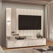 Estante Home Teather Zeus Para TV Até 65'' Com LED - Madetec