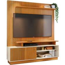 Home Theater para Tv de 65" Porta de Correr Hades Cinamomo/Off White