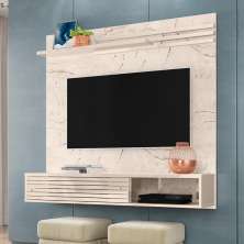 Home para TVs até 50 Polegadas Suspenso Ceará Calacata Off-White