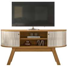 Rack Bancada 136 cm TV 55 Pol 5091 Naturale Off White MDT