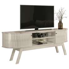 Rack Bancada 183 cm TV 75 Pol 5111 Calacata Off White MDT