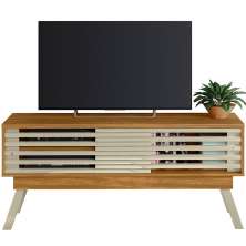 Rack Bancada Foz 1.5 2 Portas Pé Palito TV até 65 Polegadas Cumaru/Opala