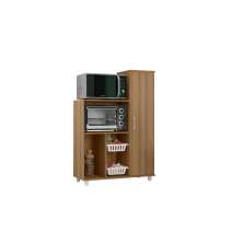 Fruteira Multiuso Marrom Para Cozinha Espaçosa com 1 Porta Balcão Para Micro-ondas E Forno An
