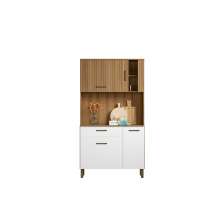 Kit Armário De Cozinha Compacta Branco Viena Plus Com 4 Portas e 1 Gaveta Vp
