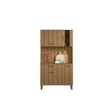Kit Armário De Cozinha Compacta Mel Viena Plus Com 4 Portas e 1 Gaveta Vp