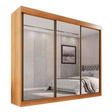 Guarda Roupa Casal 100% Mdf 3 Portas De Correr Com 3 Espelhos 6 Gavetas Fênix - Mais Móveis  Cinamomo