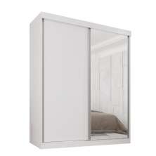 Guarda Roupa Solteiro 100% Mdf 2 Portas De Correr 3 Gavetas Com Espelho Portugal - Mais Móveis  Neve