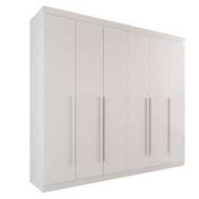 Guarda-roupa Casal 6 Portas 6 Gavetas Sparta - Mais Móveis  Neve