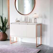 Aparador Buffet com 3 Portas Bari Branco Cobre