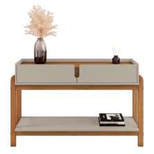 Aparador Retrô com 2 Gavetas Harman Off White Cedro