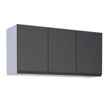 Armário Aéreo para Cozinha 3 Portas Anamã Preto