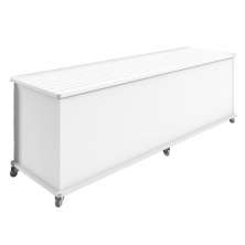 Baú com Rodízios para Quarto Altair Branco