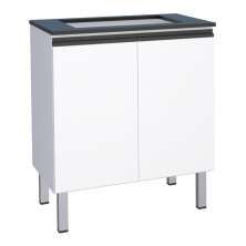 Balcão para Cooktop 5 Bocas de Cozinha Silves Branco