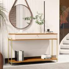 Bancada Baton Rouge Off White Nature Dourado