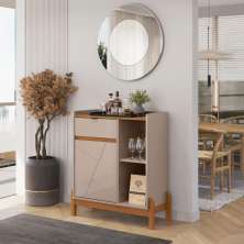 Buffet Bar 1 Porta 1 Gaveta Una Off White Cedro