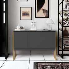 Buffet Industrial Bérgamo Preto Dourado