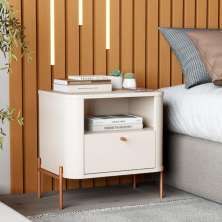 Cômoda Pequena Filadelfia Off White Bronze