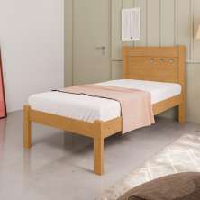 Cama  de Solteiro Flex Guaraci Com Collchão Naturalle Off White