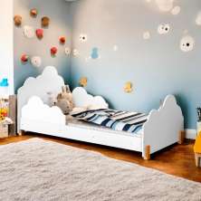 Cama com Colchão Juvenil Princesa Aline Branco e Mel 