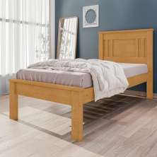 Cama de Solteiro Flex  com pés Maricá Naturalle Off White