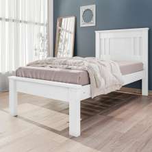 Cama de Solteiro com pés Maricá Branco