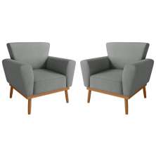 Conjunto Poltrona Decorativa Balneária Linha Grafite