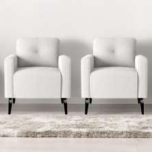 Conjunto Poltronas Decorativas Jade Boucle Bege