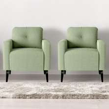 Conjunto Poltronas Decorativas Jade Boucle Oliva