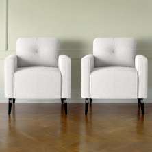 Conjunto Poltronas Decorativas Mayo Boucle Bege