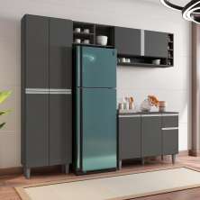 Cozinha Compacta Chicago Cinza Fosco